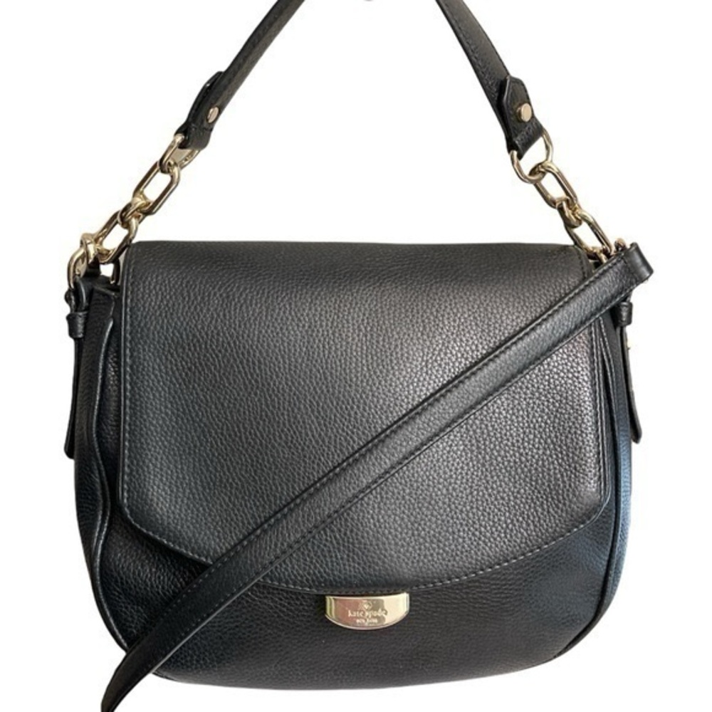 Kate Spade Mulberry Street Alecia bag in black pebbled leather